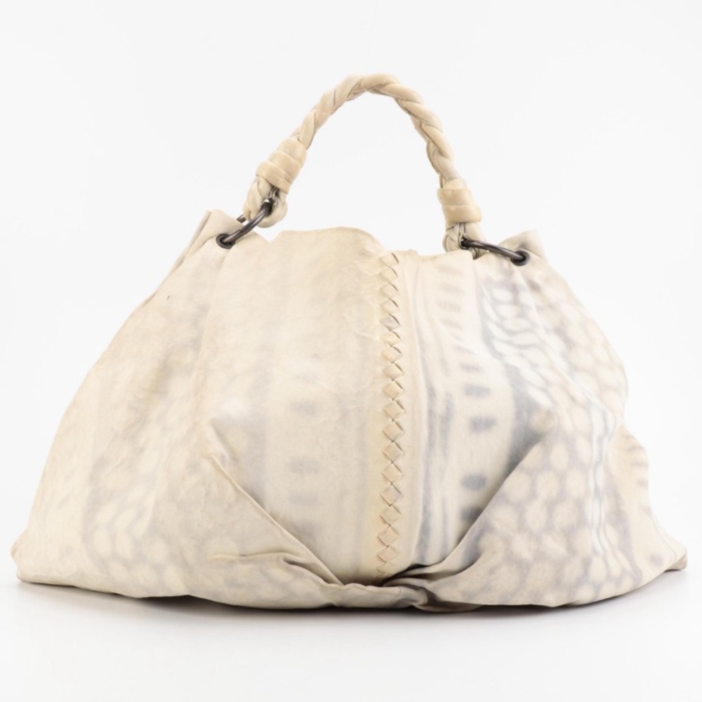 👜Bottega Veneta Aquilone Fortune Cookie Large Hobo Bag in Resist Dyed Leather👜
